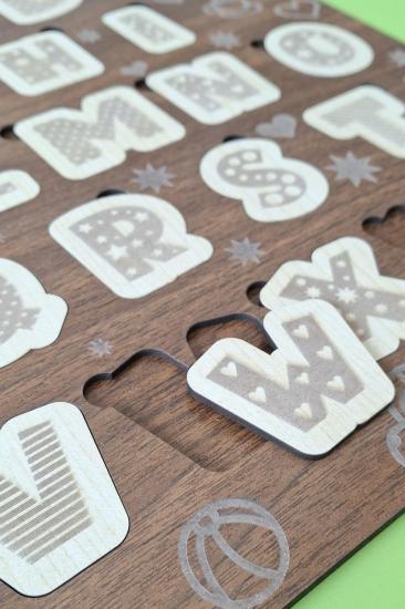 Çocuk Puzzle (Yapboz) Birinci Sınıf Ahşap Harfler Eğitici Öğretici Eğlenceli Set