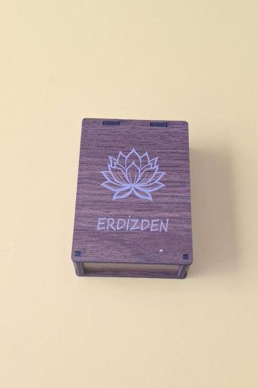 Kişiye Özel Lotus Çiçeği Desenli Çok Amaçlı Kutu - 9,5 x 6,5 X 2,5 cm