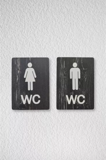 İkili Takım WC Kadın-Erkek Yönlendirme Tabelası - Rebap