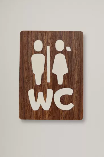 WC Kadın-Erkek Yönlendirme Tabelası - Rebap