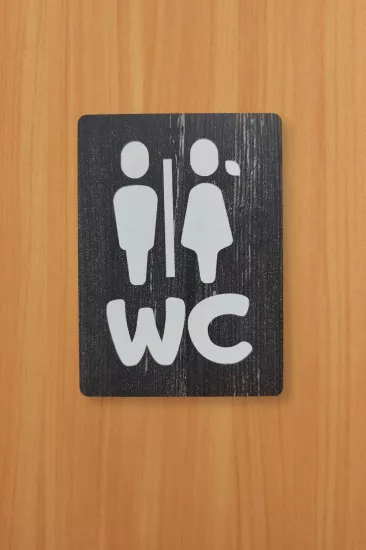 WC Kadın-Erkek Yönlendirme Tabelası - Rebap