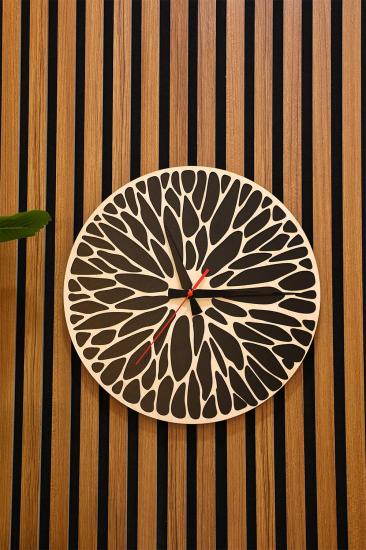 Erdizden Mandala Desenli Çift Lazer Kesim Mdf Duvar Saati