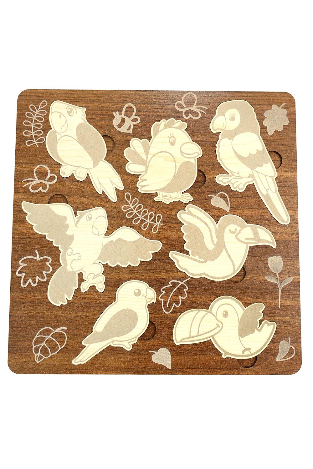 Birinci Sınıf Ahşap Eğitici Öğretici Kanatlı Hayvanlar Çocuk Puzzle (Yapboz)