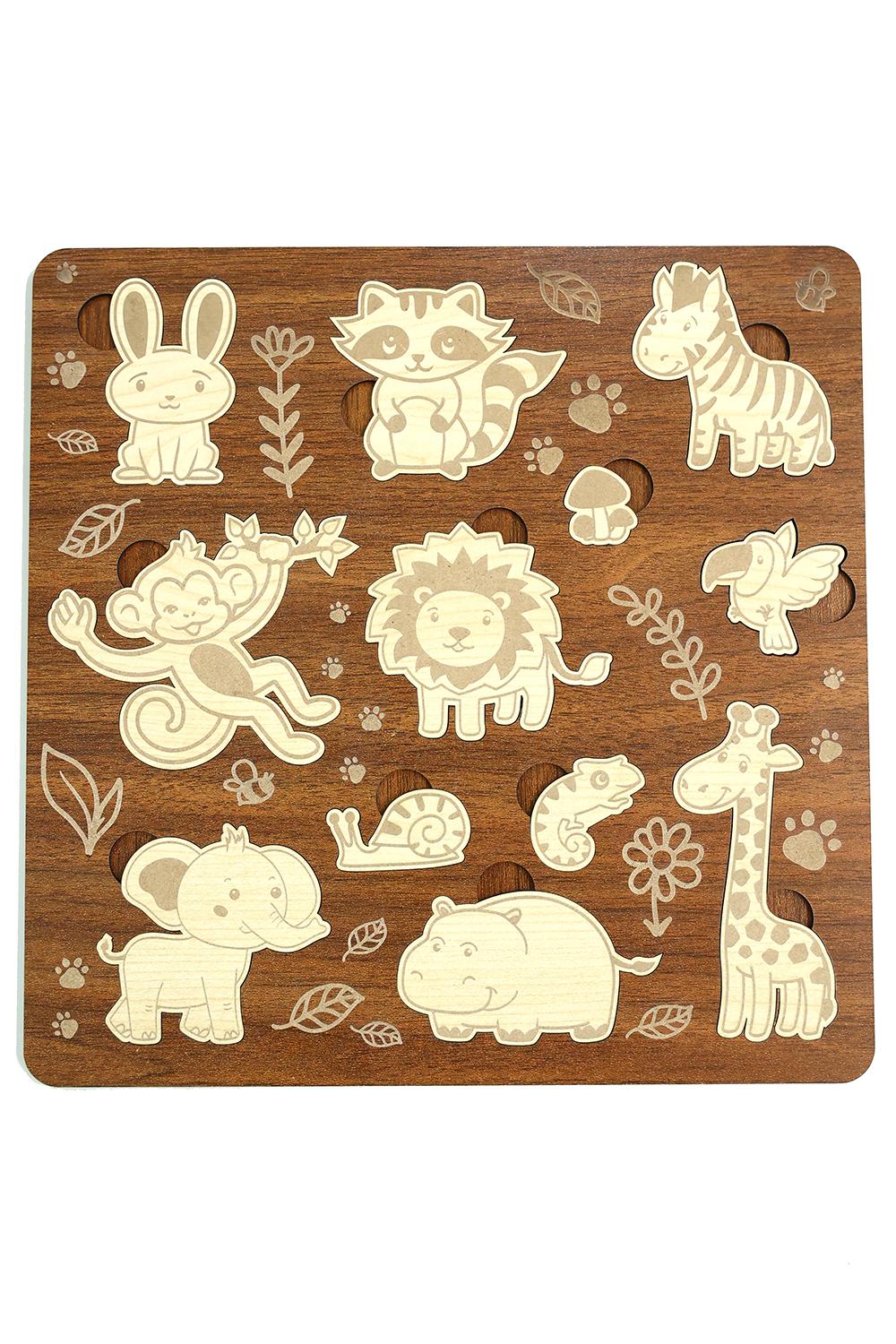 Çocuk Puzzle (Yapboz) Birinci Sınıf Ahşap 6’ lı Eğitici Öğretici Eğlenceli Mega Set