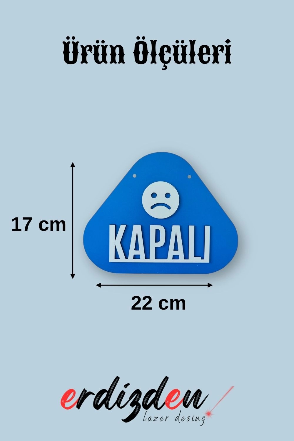 Emoji Desenli Açık-Kapalı Yönlendirme Tabelası - Akçaağaç